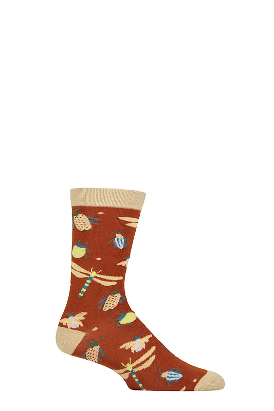 1 Pair Shared Earth Bamboo Beetles Socks