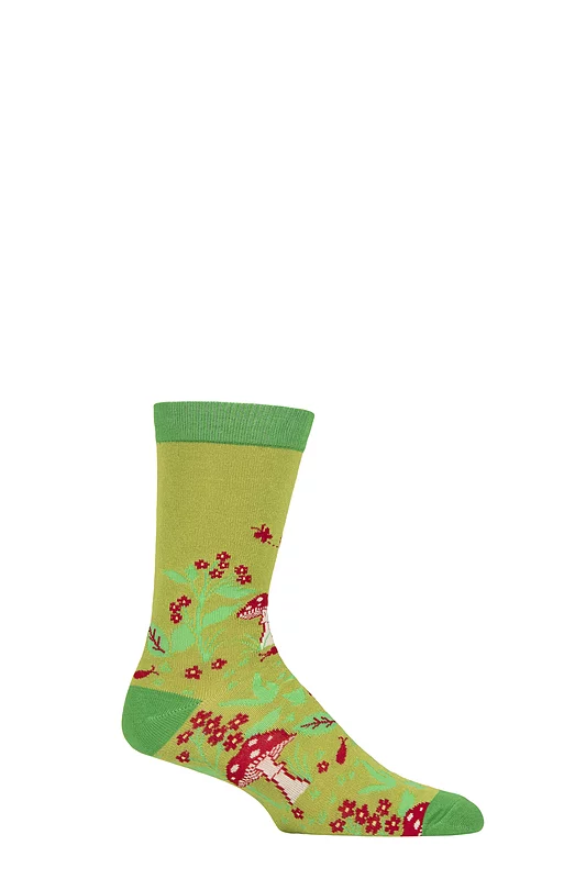 1 Pair Shared Earth Bamboo Toadstool and Fairy Socks