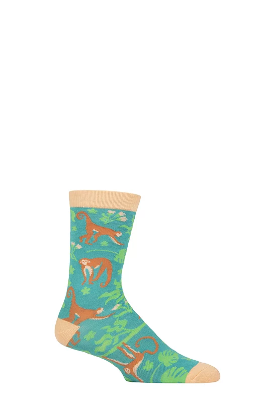 1 Pair Shared Earth Bamboo Monkeys Socks