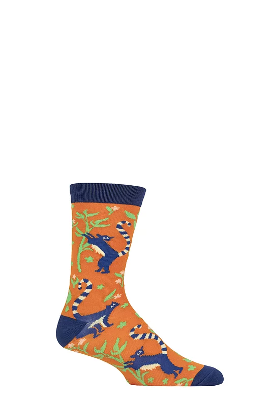 1 Pair Shared Earth Bamboo Lemurs Socks
