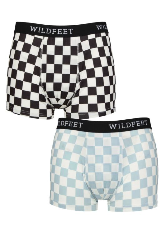 Mens 2 Pair SOCKSHOP Wildfeet Patterned Trunks