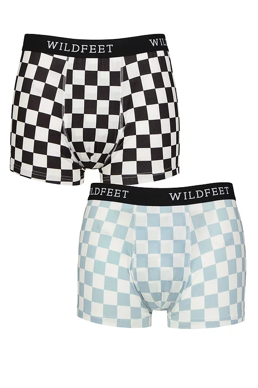 Mens 2 Pair SOCKSHOP Wildfeet Patterned Trunks