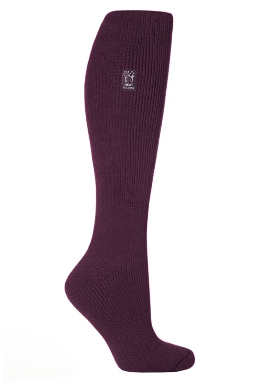 Women's 1 Pair SOCKSHOP Heat Holders Outdoor 2.3 TOG Plain Long Leg Gardening Socks