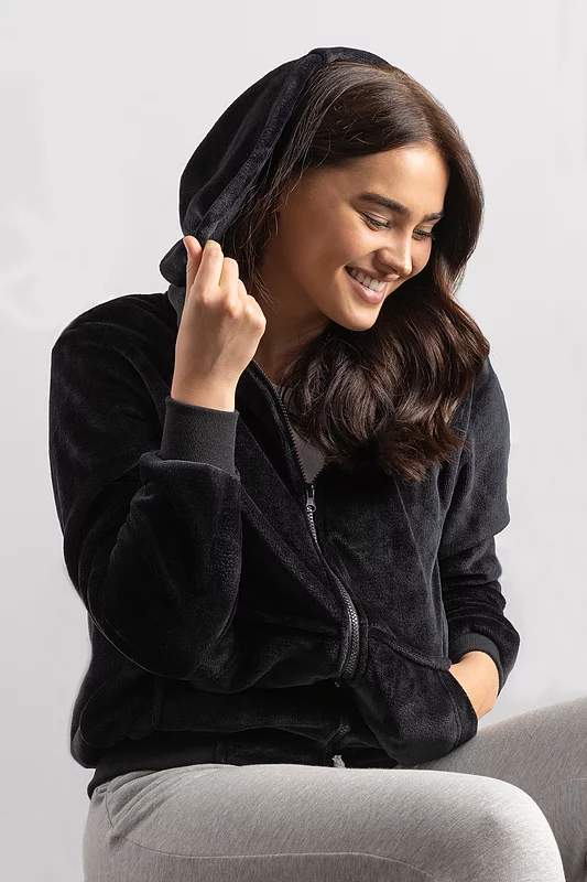 Women's 1 Pack Heat Holders Lounge Hoodie Black S (8/10)