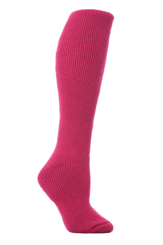 Women's 1 Pair SockShop Long Heat Holders 2.3 TOG Thermal Socks Raspberry