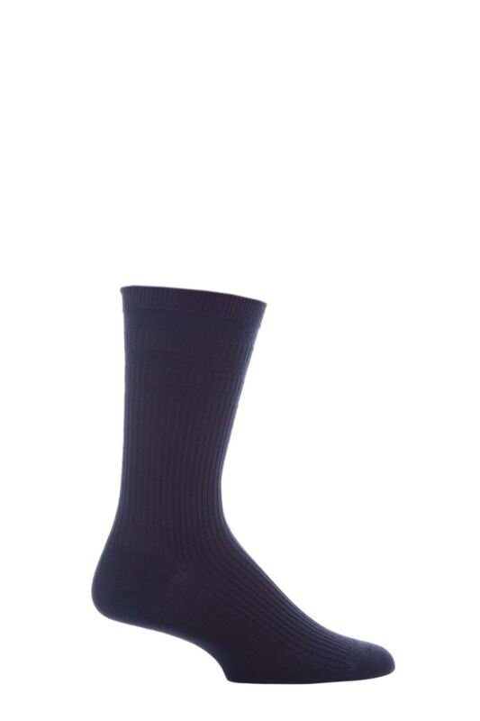 thumbnail image 2 of Cadogan Captain Woven Design Men’s Socks – Black, UK 5-12, Mid Calf (X6S025) 2 of 5