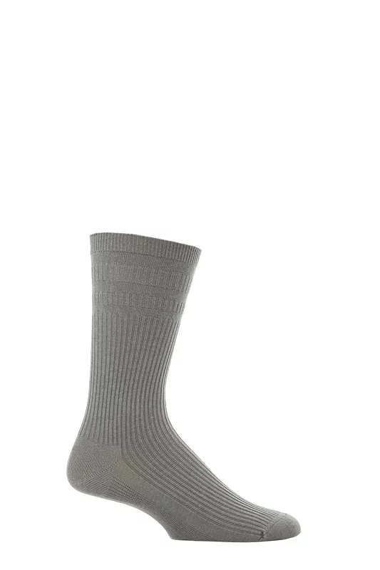 Mens 1 Pair HJ Hall Extra Wide Wool Softop Socks