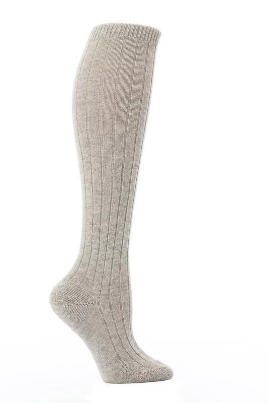 Women's 1 Pair Pantherella 85% Cashmere Rib Knee High