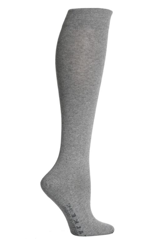 Women's 1 Pair Falke Sensitive London Left and Right Comfort Cuff Cotton Knee High Socks