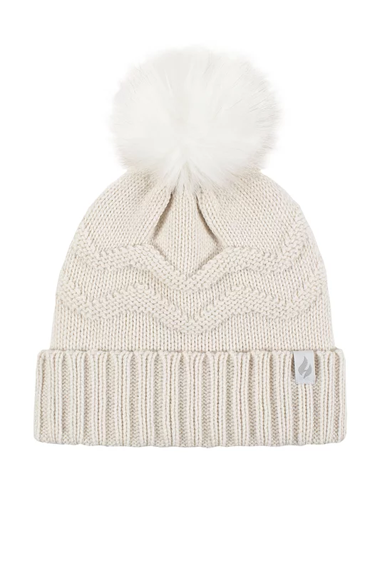 Women's 1 Pack Heat Holders Cotswolds Turnover Pom Pom Hat