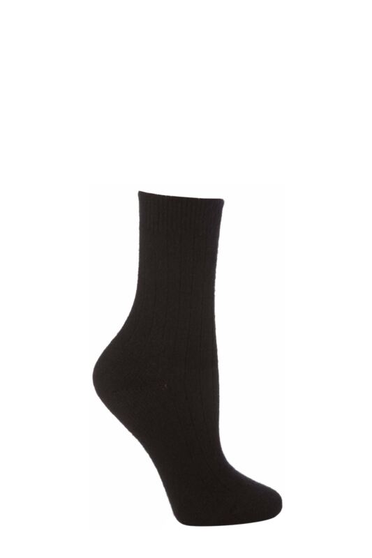 Women's 1 Pair Pantherella 85% Cashmere Rib Socks