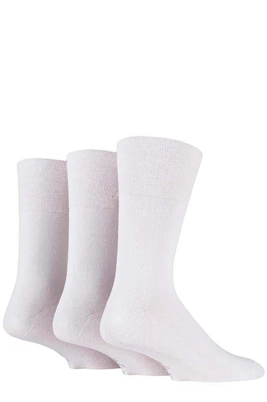Men's 3 Pair IOMI FootNurse Gentle Grip Bamboo Diabetic Socks