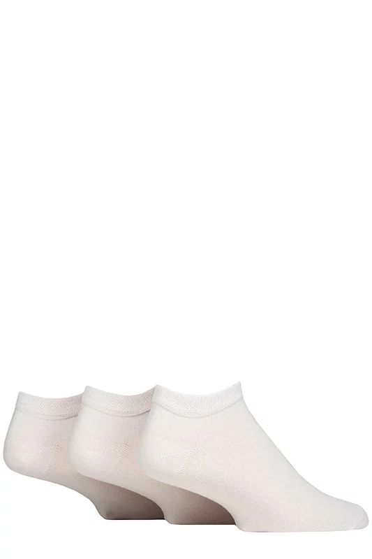 Mens 3 Pair IOMI FootNurse Gentle Grip Diabetic Cotton Trainer Socks