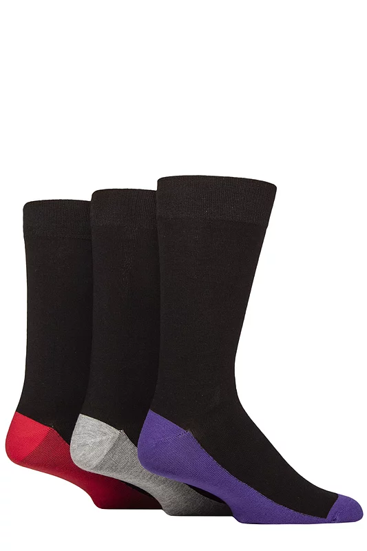 Mens 3 Pair SOCKSHOP Wildfeet Patterned Spots and Stripes Bamboo Socks