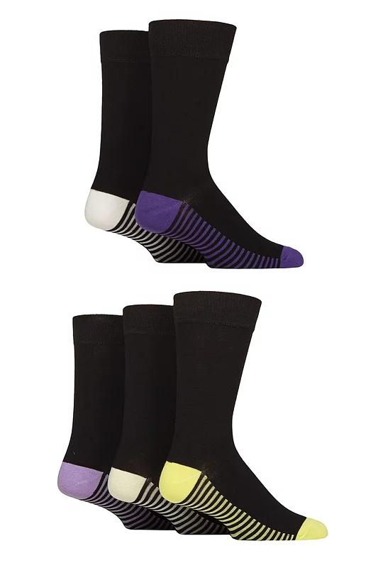 Mens 5 Pair SOCKSHOP Wildfeet Bamboo Patterned Socks