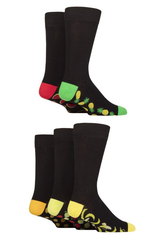 Mens 5 Pair SOCKSHOP Wildfeet Bamboo Patterned Socks