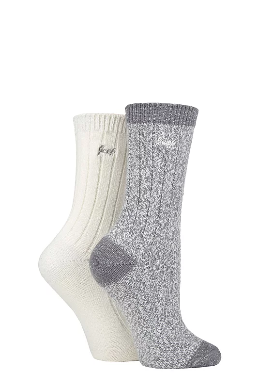 Women's 2 Pair Jeep Super Soft Ribbed Boot Socks