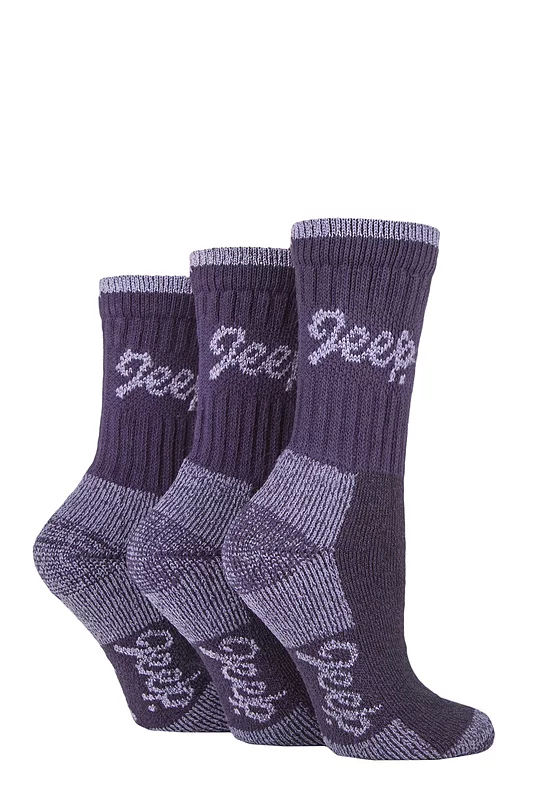 Women's 3 Pair Jeep Luxury Terrain Boot Socks
