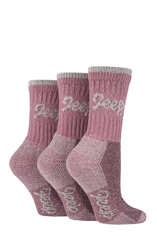 Women's 3 Pair Jeep Luxury Terrain Boot Socks