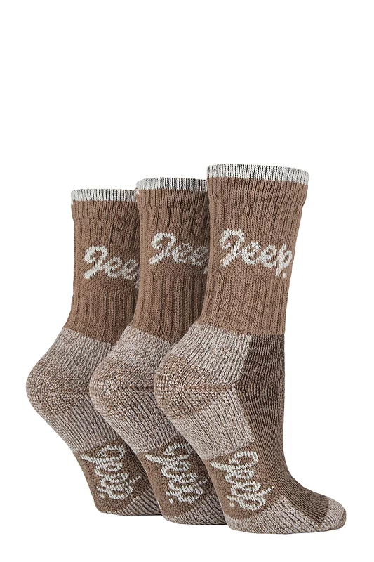 Women's 3 Pair Jeep Luxury Terrain Boot Socks