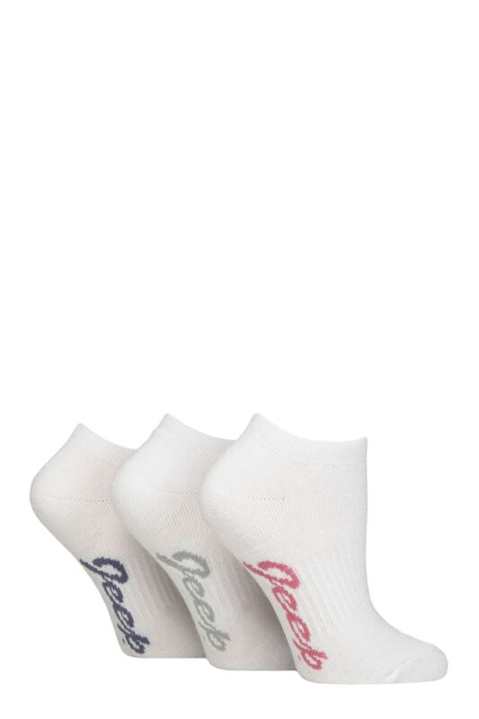 Women's 3 Pair Jeep Fully Cushioned Bamboo Trainer Socks