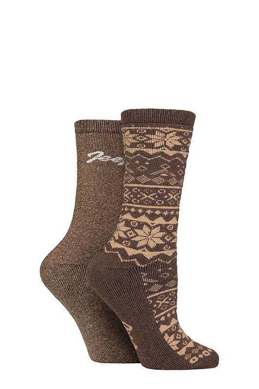 Women's 2 Pair Jeep Cotton Blend Boot Socks