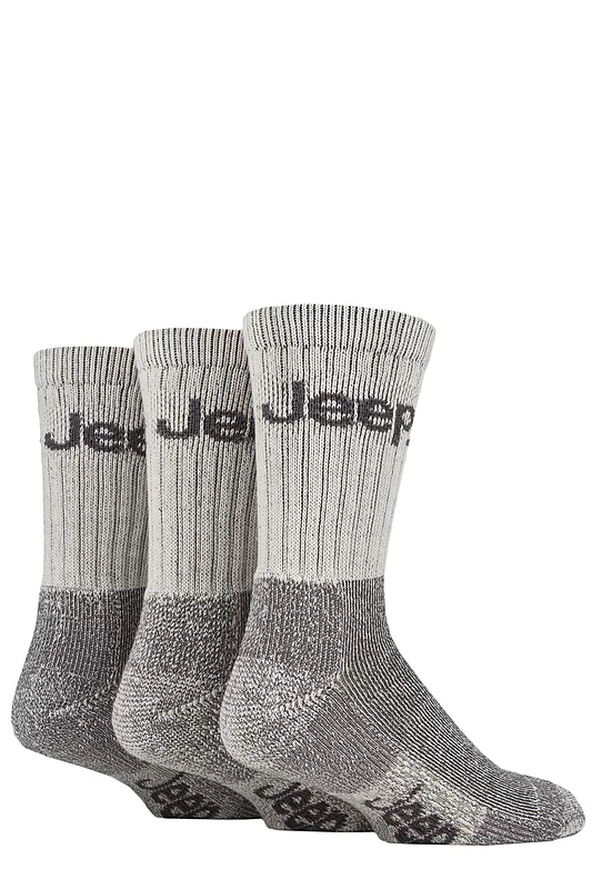 Mens 3 Pair Jeep Luxury Terrain Boot Socks
