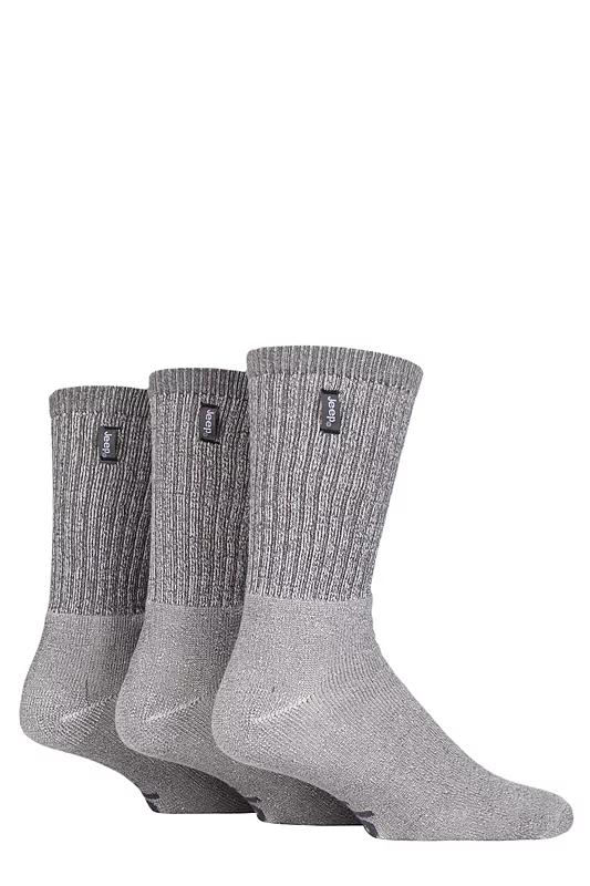 Mens 3 Pair Jeep Vintage Boot Socks
