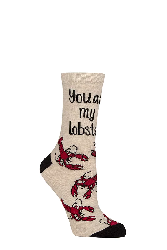 Women's 1 Pair SOCKSHOP Friends Lobster Cotton Socks