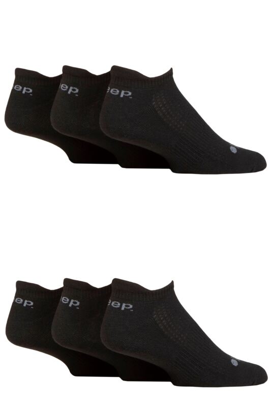 Mens 6 Pair Jeep Performance Trainer Socks