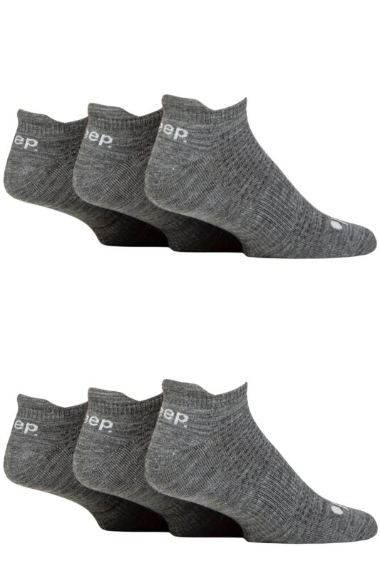 Mens 6 Pair Jeep Performance Trainer Socks