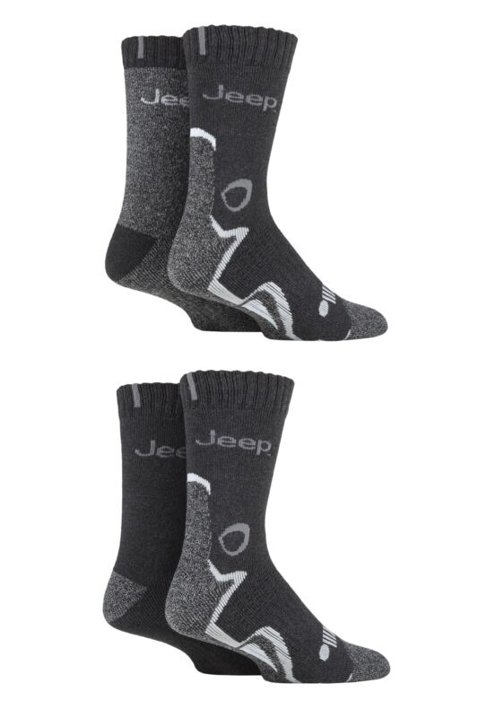 Mens 4 Pair Jeep Performance Boot Socks