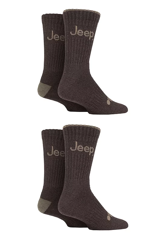 Mens 4 Pair Jeep Performance Boot Socks