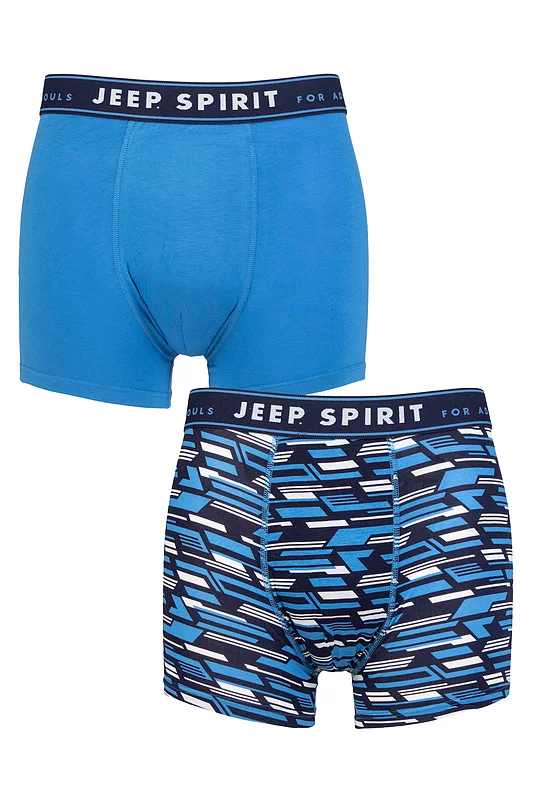 Mens 2 Pack Jeep Camo Printed Bamboo Trunks