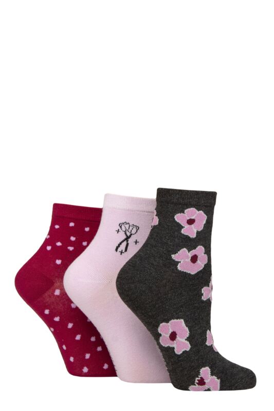 Women's 3 Pair SOCKSHOP Wildfeet Mid Length Bamboo Socks