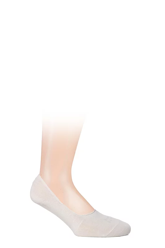 Mens 1 Pair Falke Invisible Step Shoe Liners White 43-44