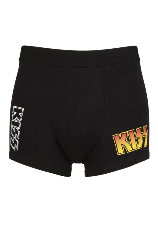 SOCKSHOP Music Collection 1 Pack KISS Boxer Shorts Black Large