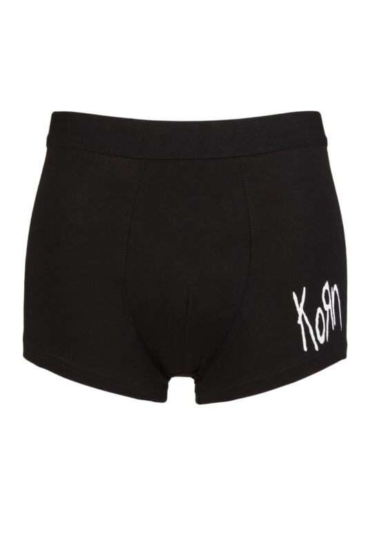 SOCKSHOP Music Collection 1 Pack Korn Boxer Shorts Black Extra Large