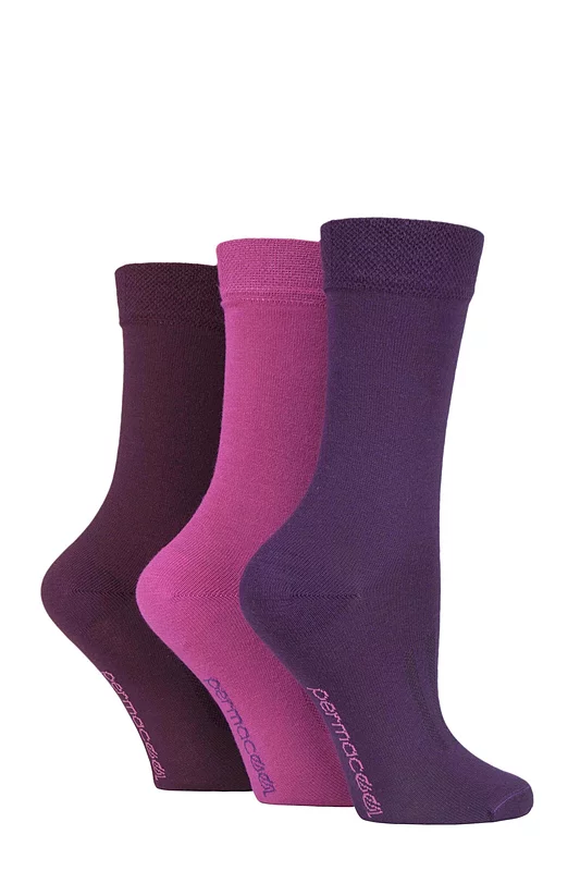 Mens and Women's 3 Pair SOCKSHOP PermaCool Evaporation Cooling Socks Pink / Purple 6-8.5 Unisex