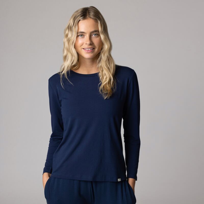 Women's 1 Pack Lazy Panda Bamboo Loungewear Selection Long Sleeved Top