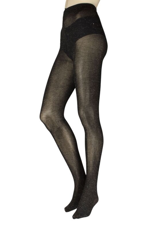 Women's 1 Pair Trasparenze Lightning Wool and Viscose Tights Black M