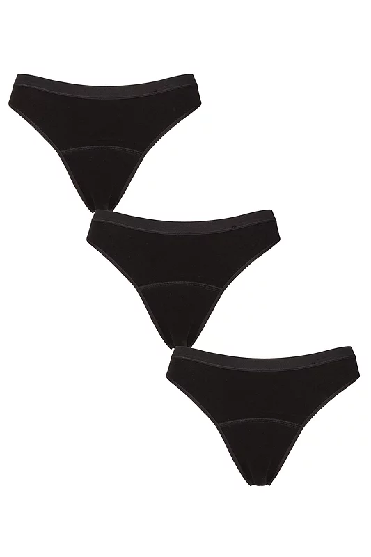Girls and Teens 3 Pack Love Luna First Period Cotton Bikini Briefs