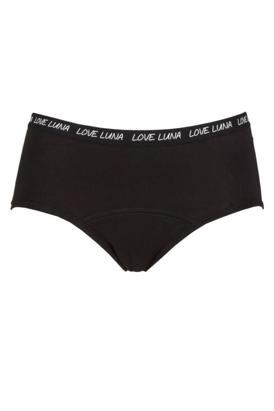 Love Luna 1 Pack Girl's First Period Boyleg Brief Black 10-11 Years