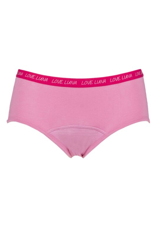 Love Luna 1 Pack Girl's First Period Boyleg Brief Pink 12-13 Years