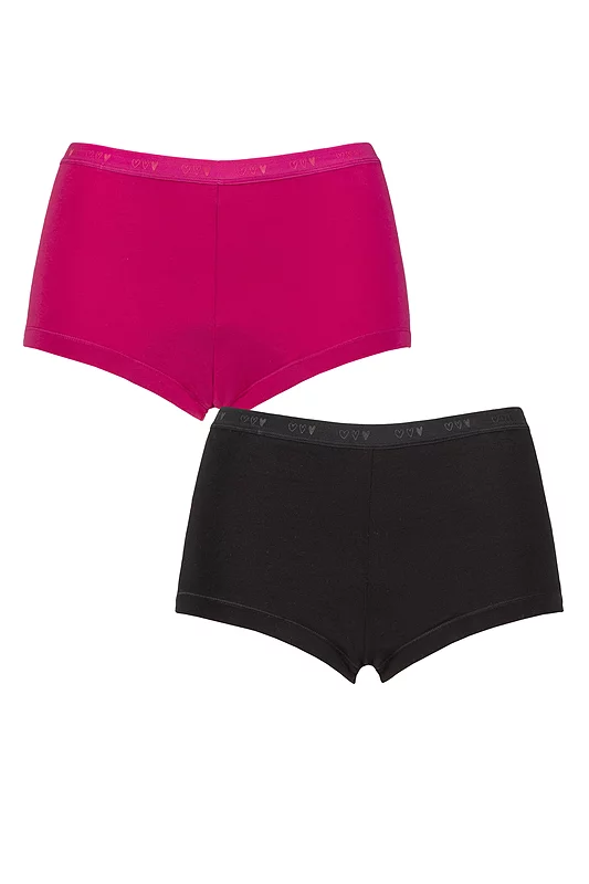 Girls and Teens 2 Pack Love Luna First Period Shortie Briefs