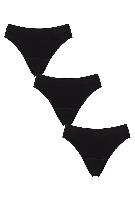 Girls and Teens 3 Pack Love Luna Seamfree Period Bikini Briefs