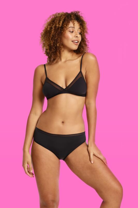 Women's 1 Pack Love Luna Lady Leaks Midi Briefs Black 8-10 Ladies