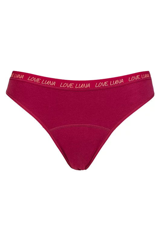Love Luna 1 Pair Teens First Period Bikini Briefs Dark Cherry 12-13 Years