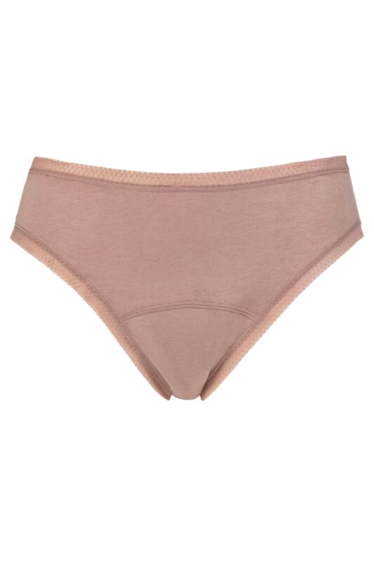 Women's 1 Pack Love Luna Period Bikini Briefs Mocha 14-16