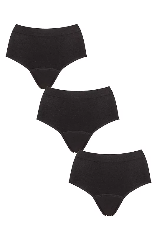 Women's 3 Pack Love Luna Seamfree Period Full Briefs